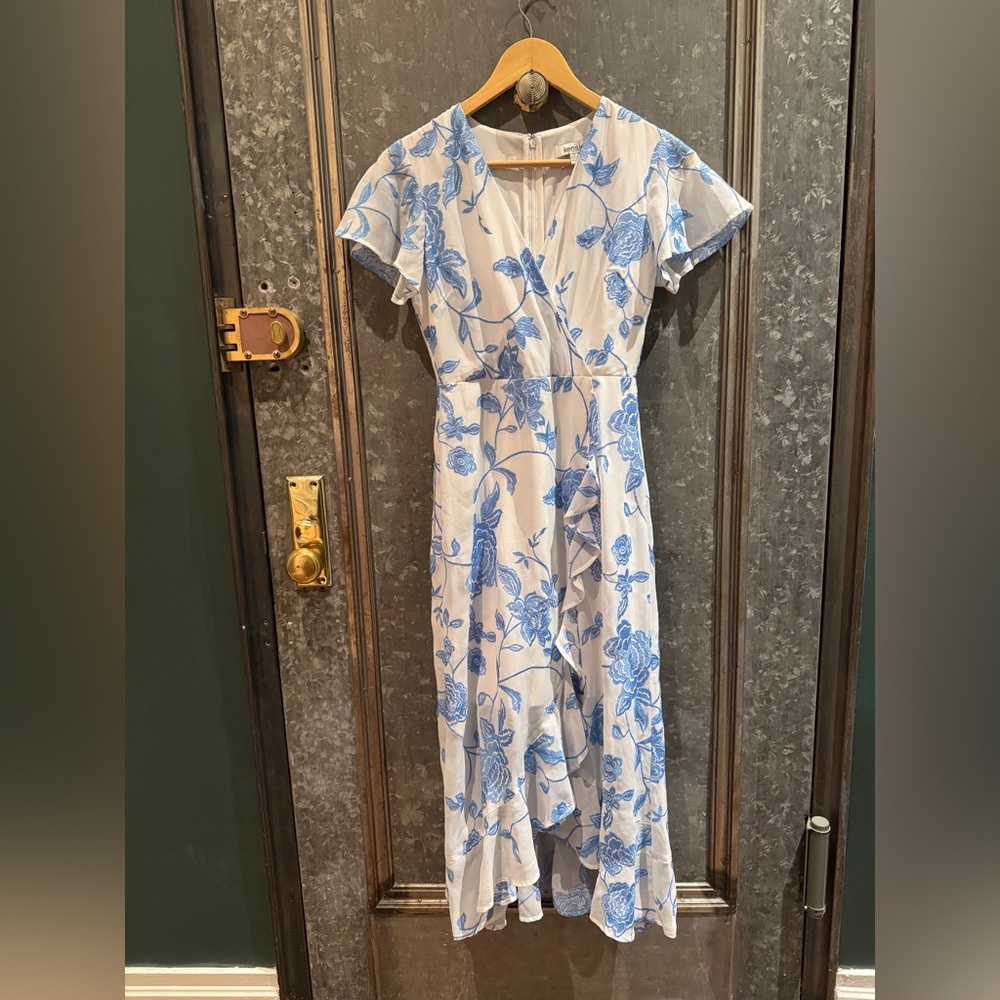 Kensie Blue Floral Midi Dress